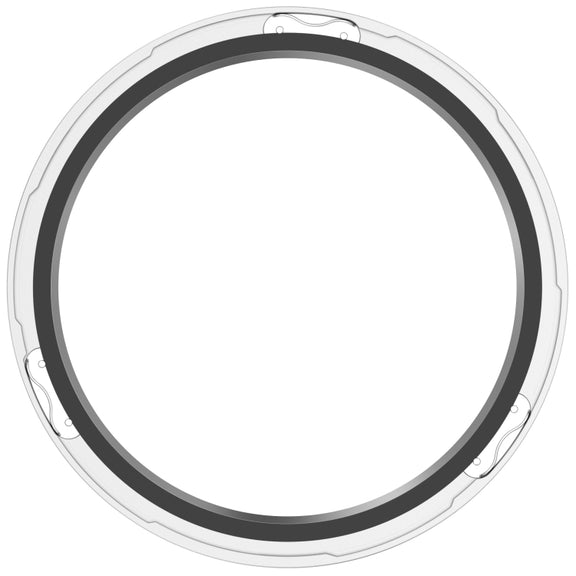 For Xiaomi Watch S4 Tempered Glass Film Hybrid Stainless Steel Watch Protective Ring(Silver Thread)