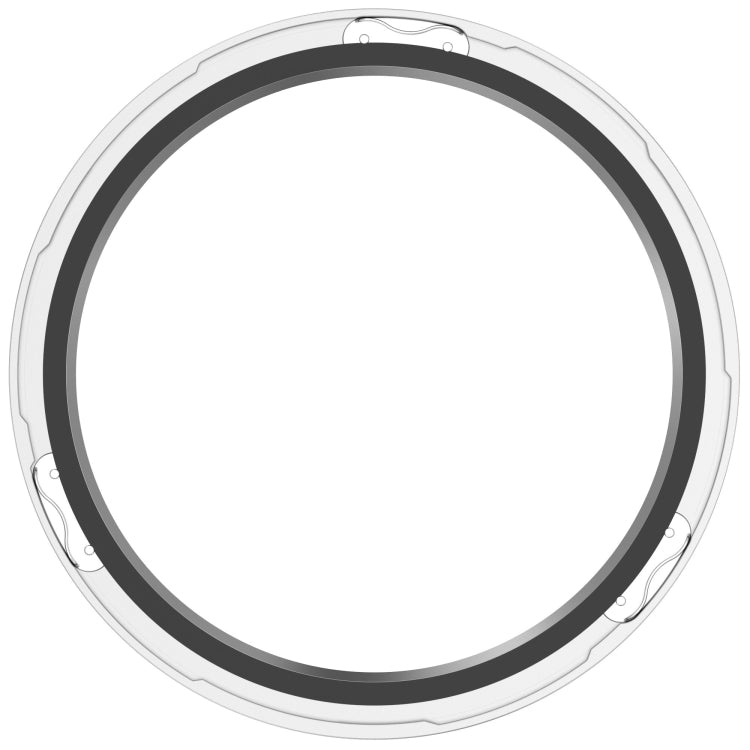 For Xiaomi Watch S4 Tempered Glass Film Hybrid Stainless Steel Watch Protective Ring(Silver Thread)