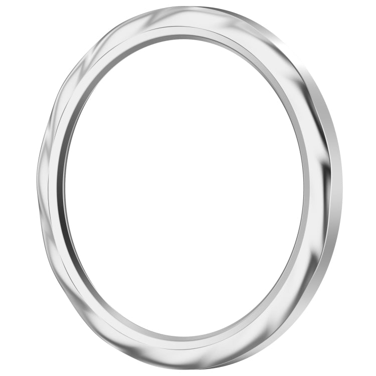 For Xiaomi Watch S4 Tempered Glass Film Hybrid Stainless Steel Watch Protective Ring(Silver Thread)
