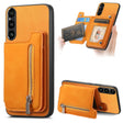 For Sony Xperia 1 VI Retro MagSafe Zipper Wallet Card Bag Back Phone Case(Yellow) - Sony Cases by PMC TechLife | Online Shopping South Africa | PMC TechLife | Buy Now Pay Later Mobicred