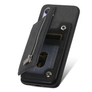 For Sony Xperia 1 VI Retro MagSafe Zipper Wallet Card Bag Back Phone Case(Black)