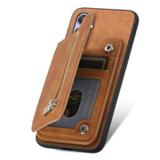 For Sony Xperia 1 V Retro MagSafe Zipper Wallet Card Bag Back Phone Case(Brown)