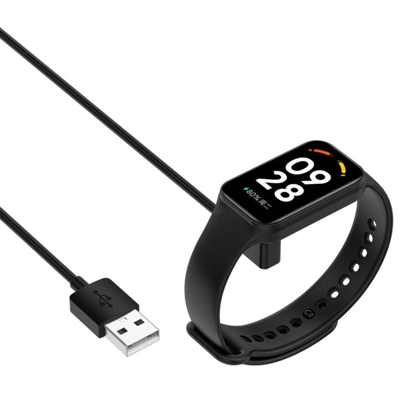 For Xiaomi Smart Band 9 Pro / 9 Active USB Interface Smart Watch Charging Cable, Length: 1m(Black)