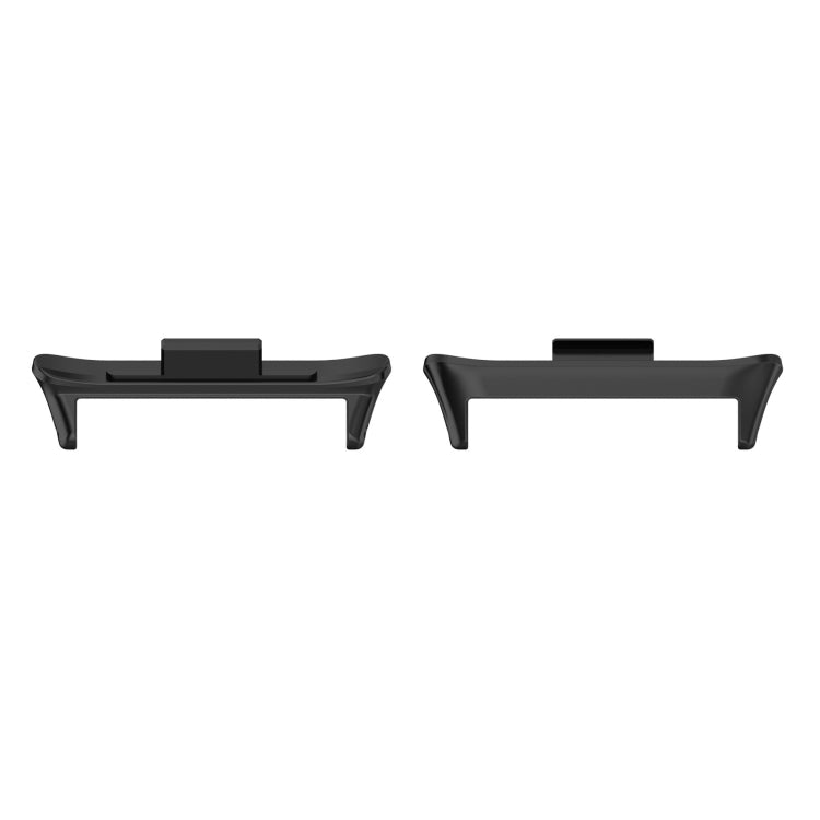 For Xiaomi Smart Band 9 Pro 1 Pair 20mm 316 Stainless Steel Metal Watch Band Connector(Black) - For Xiaomi by PMC Jewellery | Online Shopping South Africa | PMC Jewellery | Buy Now Pay Later Mobicred