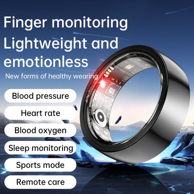 R1000 SIZE 8 Smart Ring, Support Heart Rate / Blood Oxygen / Sleep / Multiple Sports Modes(Black) - free shipping - PMC TechLife - Order now!
