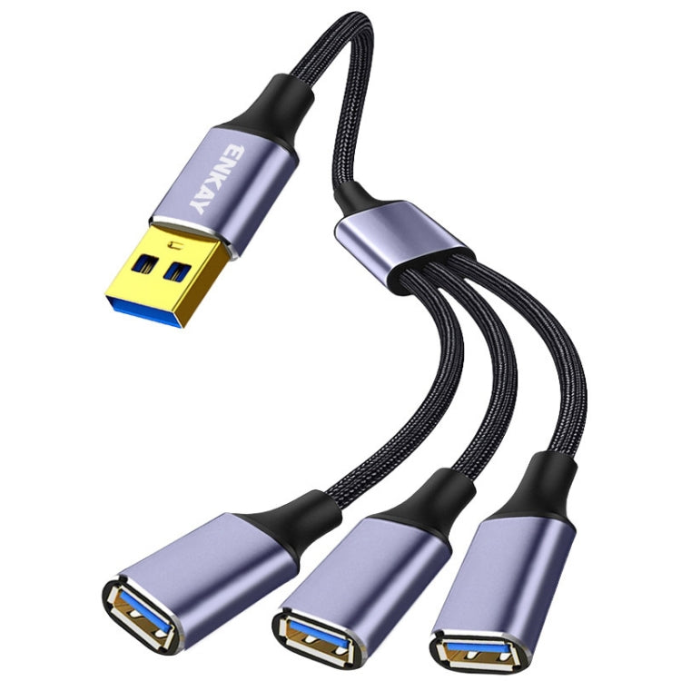 ENKAY ENK-CB172 USB 2.0 to 3 USB 2.0 OTG Splitter Y Cable Extension Cord, Length:0.5m - USB Cable by ENKAY | Online Shopping South Africa | PMC TechLife | Buy Now Pay Later Mobicred