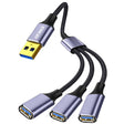 ENKAY ENK-CB172 USB 2.0 to 3 USB 2.0 OTG Splitter Y Cable Extension Cord, Length:1.2m - USB Cable by ENKAY | Online Shopping South Africa | PMC TechLife | Buy Now Pay Later Mobicred