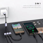 ENKAY ENK-CB172 USB 2.0 to 3 USB 2.0 OTG Splitter Y Cable Extension Cord, Length:1.2m