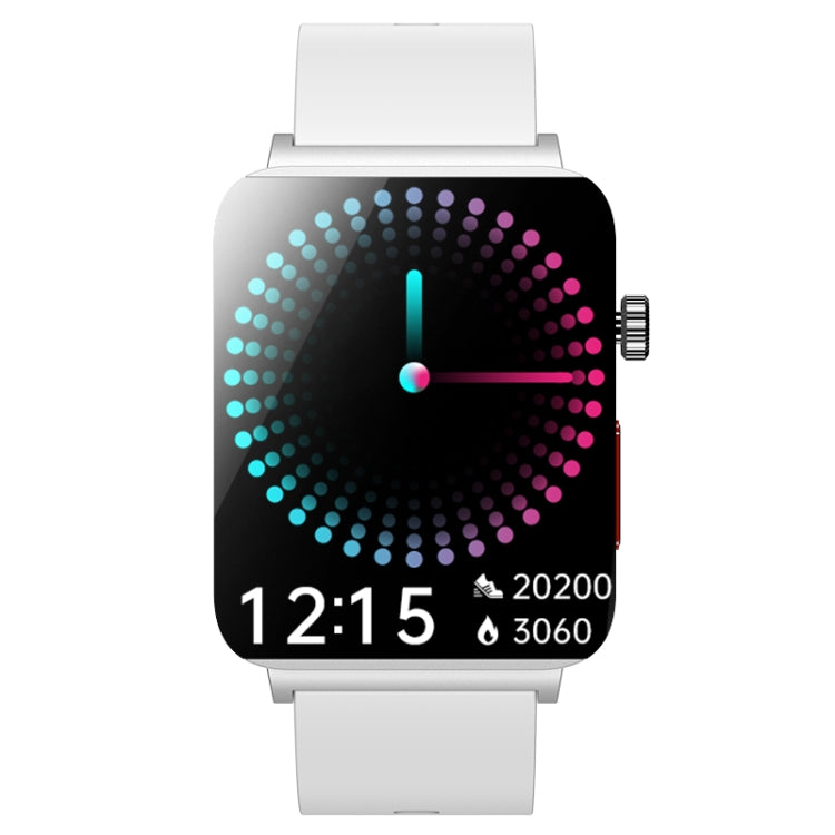 KS03 Pro 1.96 inch Color Screen Smart Watch, Support Bluetooth Call / Wellness Tracking(Silver White)