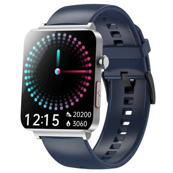 KS03 Pro 1.96 inch Color Screen Smart Watch, Support Bluetooth Call / Wellness Tracking(Silver Blue)
