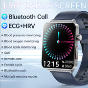 KS03 Pro 1.96 inch Color Screen Smart Watch, Support Bluetooth Call / Wellness Tracking(Silver White)