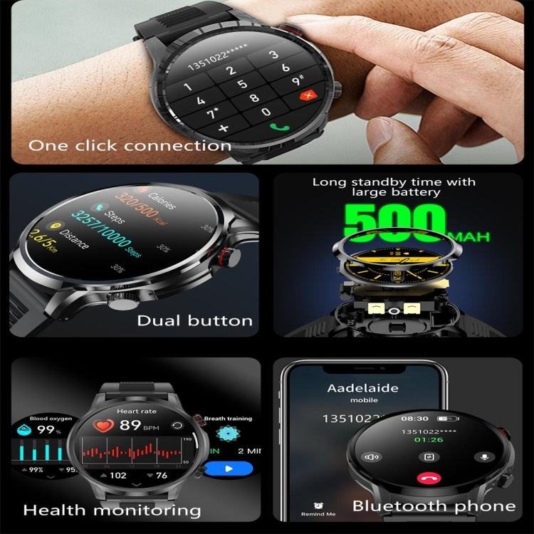 EX100 1.95 inch Color Screen Smart Watch, Support Bluetooth Call / Wellness Tracking(Silver)