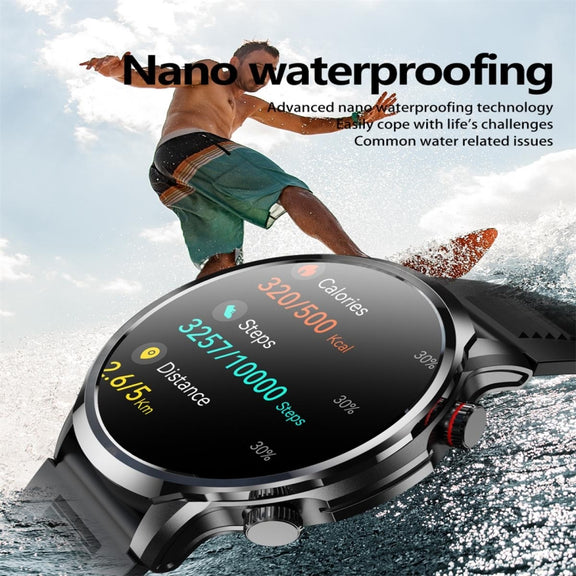 EX100 1.95 inch Color Screen Smart Watch, Support Bluetooth Call / Wellness Tracking(Black)