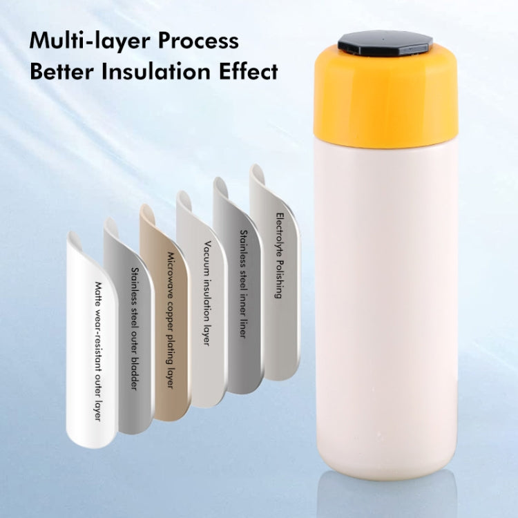 JUNSUNMAY 420ml Vacuum Insulated Water Bottle with LED Temperature Display(Beige) - free shipping - PMc TechLife - Order now!