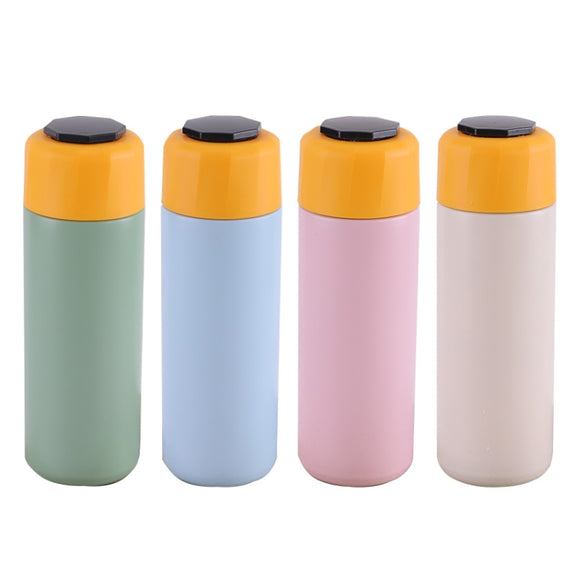 JUNSUNMAY 420ml Vacuum Insulated Water Bottle with LED Temperature Display(Beige)