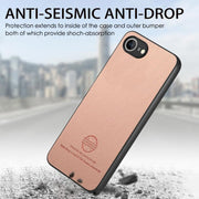 For iPhone 16e Twill Fabric Leather Skin Back Phone Case(Pink)