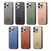 For iPhone 16e Twill Fabric Leather Skin Back Phone Case(Green)