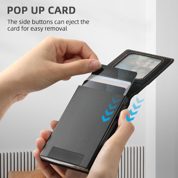 For Samsung Galaxy S25 Ultra 5G Suteni H19 Litchi Texture 2-in-1 MagSafe Removable Card Case Back Phone Case(Brown) - Galaxy S25 Ultra 5G Cases by Suteni | Online Shopping South Africa | PMC TechLife | Buy Now Pay Later Mobicred