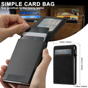 For Samsung Galaxy S25+ 5G Suteni H19 Litchi Texture 2-in-1 MagSafe Removable Card Case Back Phone Case(Black)