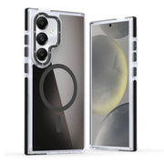 For Samsung Galaxy S25 5G Dual-Color Gradient Discolor MagSafe Phone Case(Black)