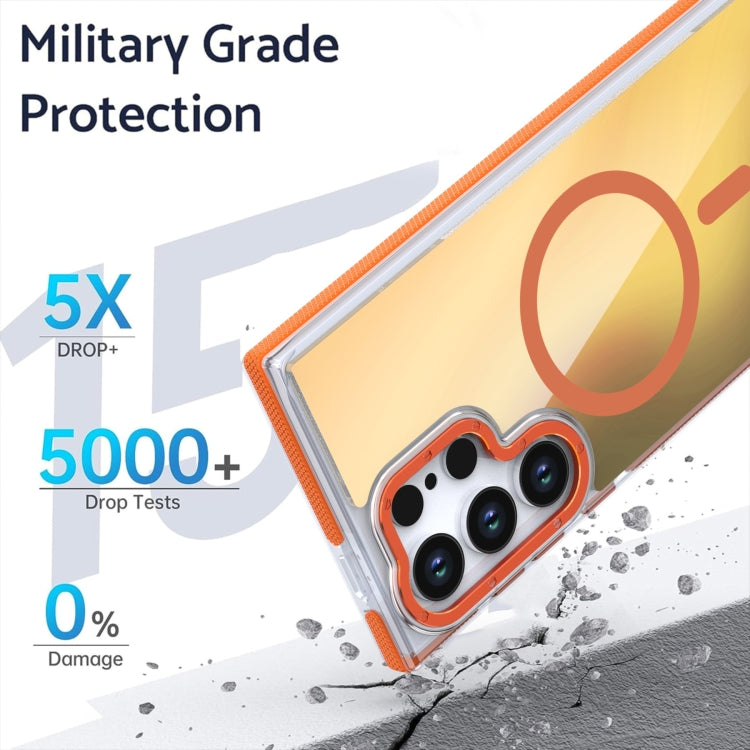 For Samsung Galaxy S25+ 5G Dual-Color Gradient Discolor MagSafe Phone Case(White) - Galaxy S25+ 5G Cases by PMC Jewellery | Online Shopping South Africa | PMC Jewellery | Buy Now Pay Later Mobicred