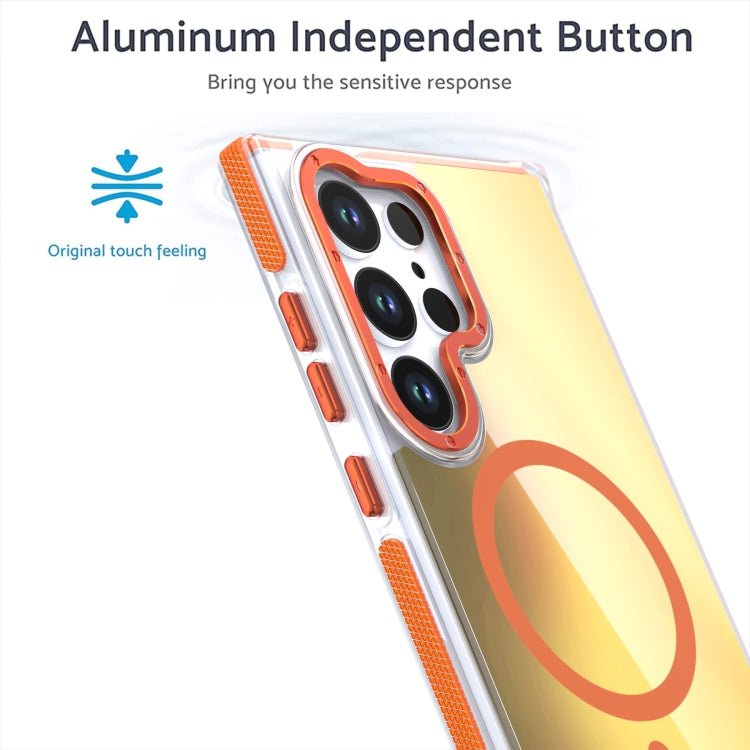 For Samsung Galaxy S25+ 5G Dual-Color Gradient Discolor MagSafe Phone Case(Orange) - Galaxy S25+ 5G Cases by PMC Jewellery | Online Shopping South Africa | PMC Jewellery | Buy Now Pay Later Mobicred