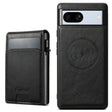 For Google Pixel 7a Suteni H19 Oil Wax 2-in-1 MagSafe Removable Card Box Back Phone Case(Black) - free shipping - PMC TechLife - Order now!