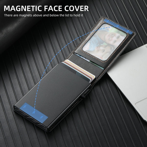 For Google Pixel 6 Pro Suteni H19 Oil Wax 2-in-1 MagSafe Removable Card Box Back Phone Case(Black)