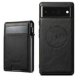 For Google Pixel 6 Pro Suteni H19 Oil Wax 2-in-1 MagSafe Removable Card Box Back Phone Case(Black) - free shipping - PMC TechLife - Order now!