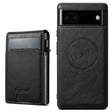 For Google Pixel 6a Suteni H19 Oil Wax 2-in-1 MagSafe Removable Card Box Back Phone Case(Black) - free shipping - PMC TechLife - Order now!