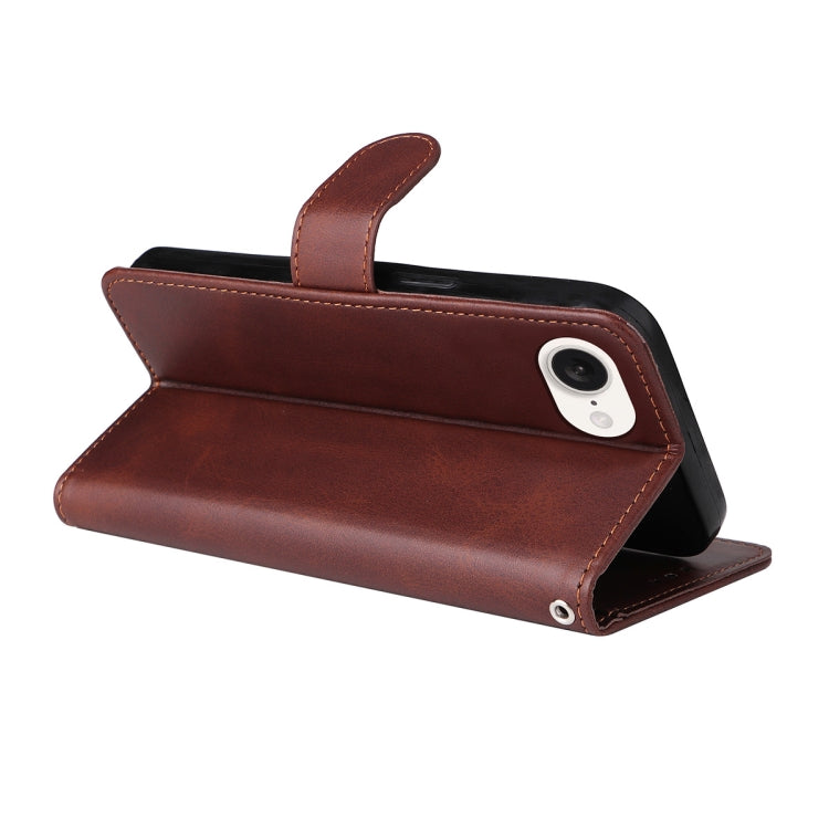 For iPhone 16e ENKAY Card Wallet Calf Texture Leather Phone Case with Screen Film(Black) - iPhone 16e Cases by ENKAY | Online Shopping South Africa | PMC TechLife | Buy Now Pay Later Mobicred