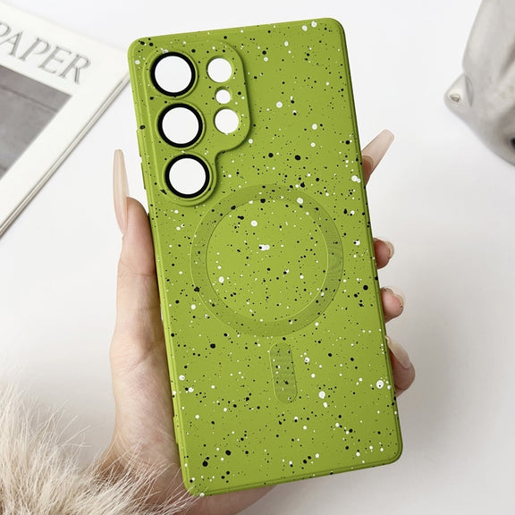 For Samsung Galaxy S25 Ultra 5G Starry Sky TPU Shockproof MagSafe Phone Case(Green)