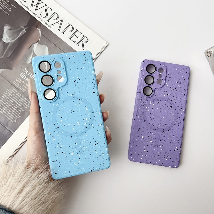 For Samsung Galaxy S25+ 5G Starry Sky TPU Shockproof MagSafe Phone Case(Dark Blue)