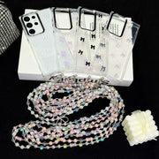 For Samsung Galaxy S25 Ultra 5G Little Fresh Bow Neck Chain TPU Phone Case(Black)