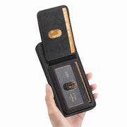 For Samsung Galaxy S25+ 5G Retro Splitable Magnetic Stand Card Bag Leather Phone Case(Black)