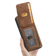 For Samsung Galaxy S25 Ultra 5G Retro Splitable Magnetic Stand Card Bag Leather Phone Case(Brown)