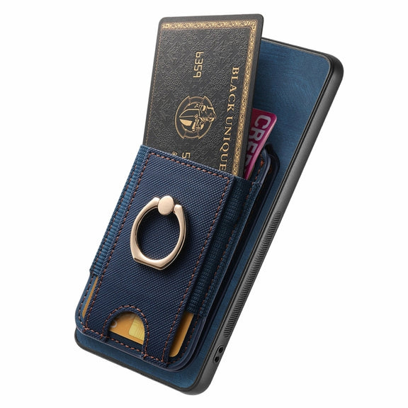 For Honor Magic7 Pro Retro Splitable Magnetic Stand Card Bag Leather Phone Case(Blue)
