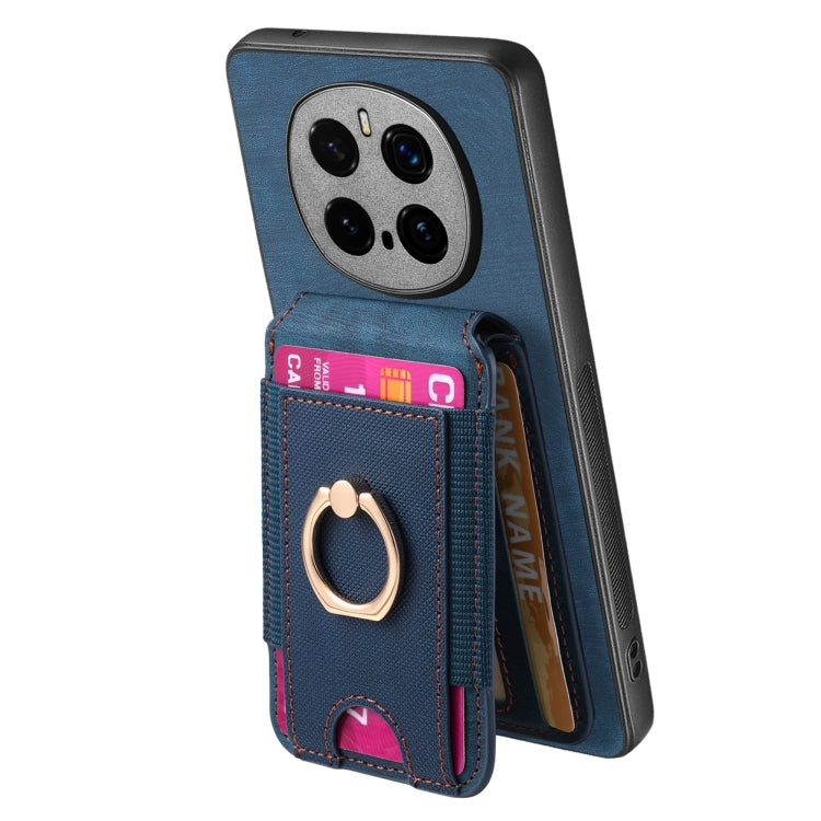 For Honor Magic7 Pro Retro Splitable Magnetic Stand Card Bag Leather Phone Case(Blue) - Honor Cases by PMC TechLife | Online Shopping South Africa | PMC TechLife | Buy Now Pay Later Mobicred