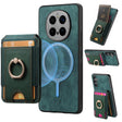 For Honor Magic7 Pro Retro Splitable Magnetic Stand Card Bag Leather Phone Case(Green) - Honor Cases by PMC TechLife | Online Shopping South Africa | PMC TechLife | Buy Now Pay Later Mobicred