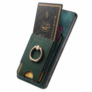 For Honor Magic7 Pro Retro Splitable Magnetic Stand Card Bag Leather Phone Case(Green)