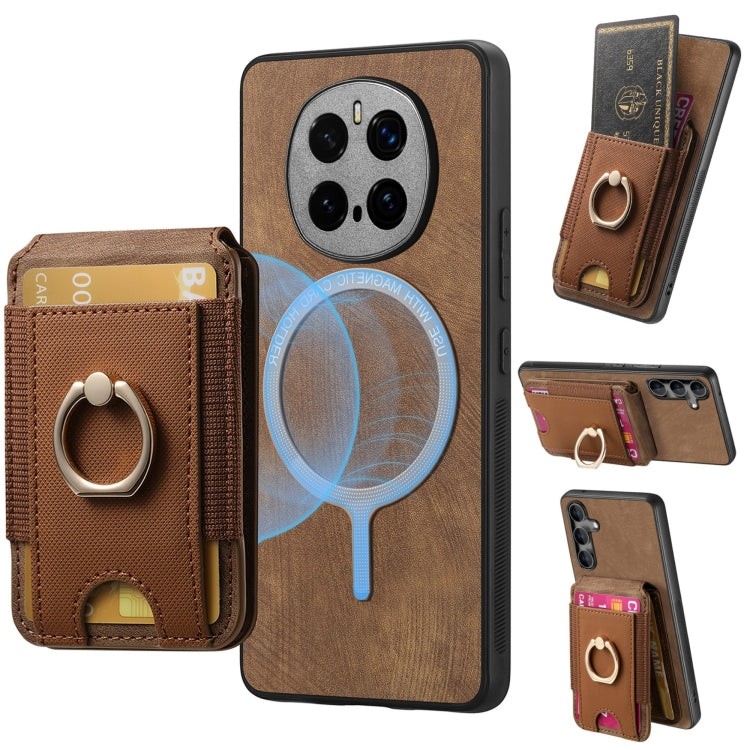 For Honor Magic7 Pro Retro Splitable Magnetic Stand Card Bag Leather Phone Case(Brown) - free shipping - PMC TechLife - Order now!