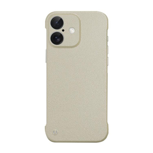 For iPhone 16 Plus Frameless Litchi Texture PC Phone Case(Light Yellow) - iPhone 16 Plus Cases by PMC Jewellery | Online Shopping South Africa | PMC Jewellery | Buy Now Pay Later Mobicred