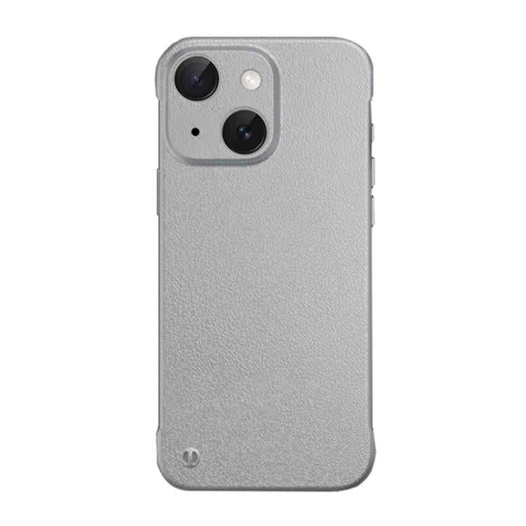 For iPhone 15 Plus Frameless Litchi Texture PC Phone Case(Titanium Silver) - iPhone 15 Plus Cases by PMC Jewellery | Online Shopping South Africa | PMC Jewellery | Buy Now Pay Later Mobicred