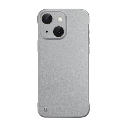 For iPhone 15 Plus Frameless Litchi Texture PC Phone Case(Titanium Silver) - iPhone 15 Plus Cases by PMC Jewellery | Online Shopping South Africa | PMC Jewellery | Buy Now Pay Later Mobicred
