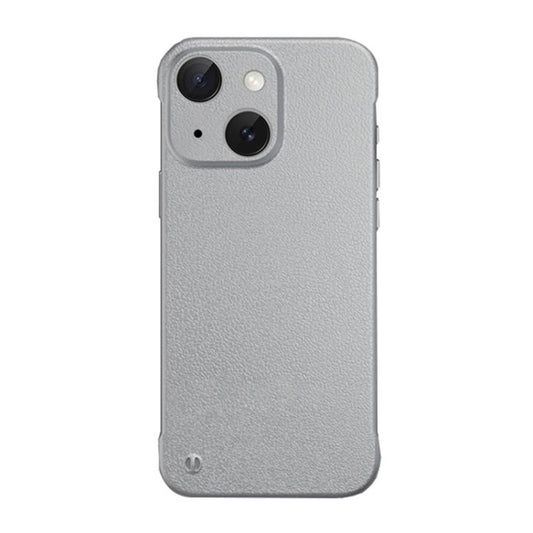 For iPhone 15 Plus Frameless Litchi Texture PC Phone Case(Titanium Silver) - iPhone 15 Plus Cases by PMC Jewellery | Online Shopping South Africa | PMC Jewellery | Buy Now Pay Later Mobicred