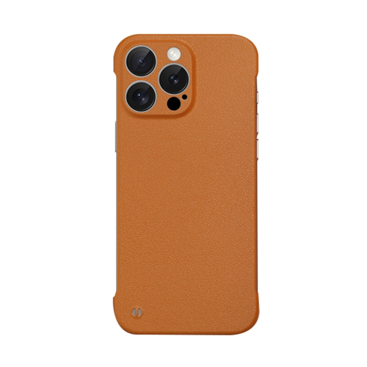For iPhone 13 Pro Frameless Litchi Texture PC Phone Case(Orange) - iPhone 13 Pro Cases by PMc TechLife | Online Shopping South Africa | PMc TechLife | Buy Now Pay Later Mobicred