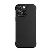 For iPhone 12 Pro Max Frameless Litchi Texture PC Phone Case(Graphite Black)