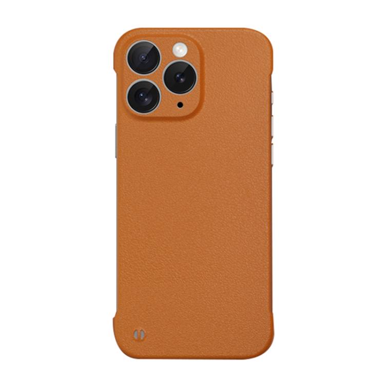 For iPhone 11 Pro Frameless Litchi Texture PC Phone Case(Orange) - iPhone 11 Pro Cases by PMc TechLife | Online Shopping South Africa | PMc TechLife | Buy Now Pay Later Mobicred