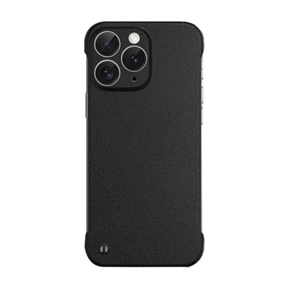 For iPhone 11 Pro Frameless Litchi Texture PC Phone Case(Graphite Black)