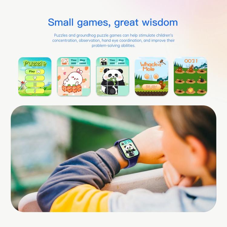 Wish 6 1.69 inch TFT Color Screen IP68 Water-resistant Children Companion Smart Watch(Pink)